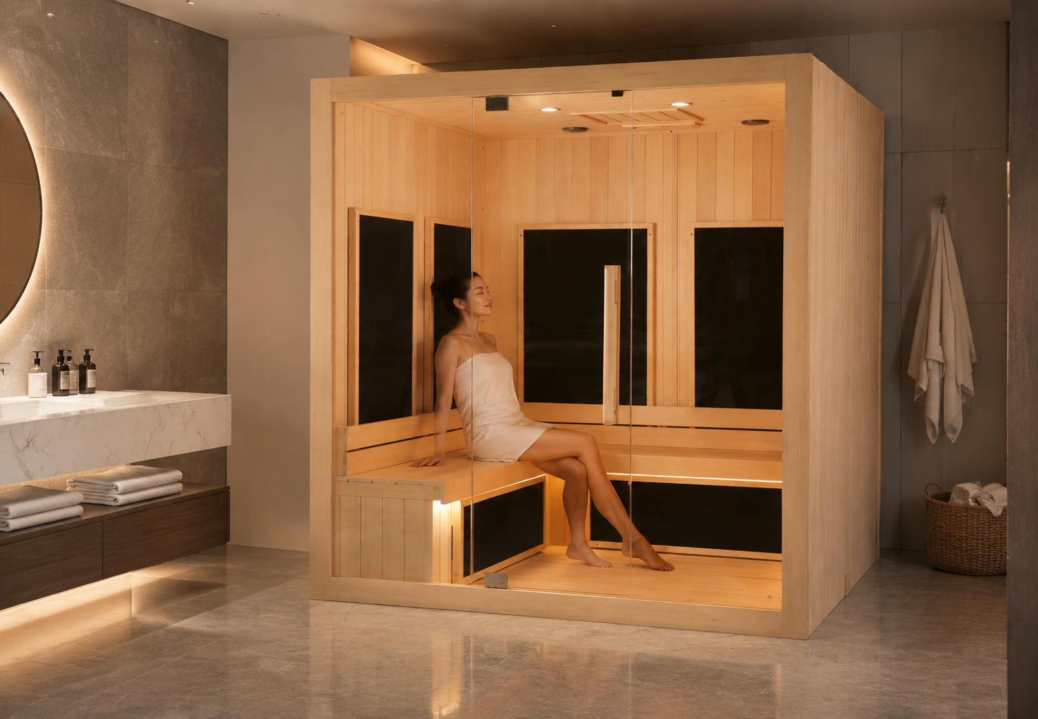 SIP-I065 Far-Infrared Sauna — 180 × 150 × 190 cm